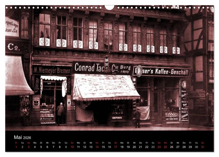 Produktbild: Hildesheimer Schaufenster um 1900 (Wandkalender 2026 DIN A3 quer), CALVENDO Monatskalender