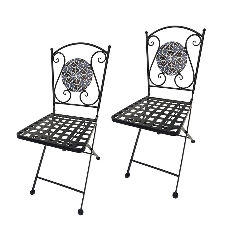 Produktbild: HTI-Living Gartenstuhl Celia "Black and White" 2er Set Gartenstuhl Celia "Black and White" 2er Set