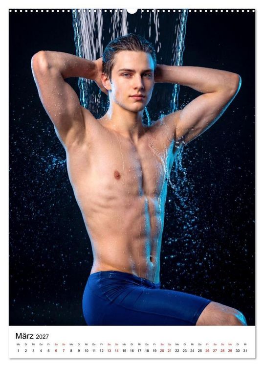 Produktbild: Im Bann des Wassers - Athletische &Auml;sthetik m&auml;nnlicher Schwimmer (hochwertiger Premium Wandkalender 2027 DIN A2 hoch), Kunstdruck in Hochglanz