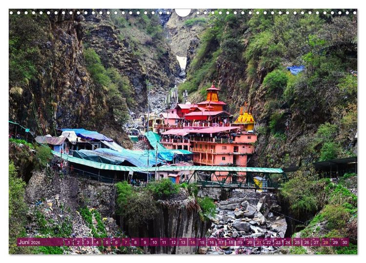 Produktbild: Char Dham - hinduistische Pilgerreise im Himalaya (Wandkalender 2026 DIN A3 quer), CALVENDO Monatskalender