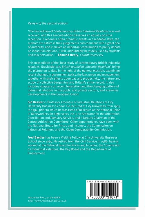 Produktbild: Contemporary British Industrial Relations