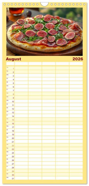 Produktbild: Familienplaner 2026 - Pizza geht immer - Zu jeder Jahreszeit mit 5 Spalten (Wandkalender, 21 x 45 cm) CALVENDO