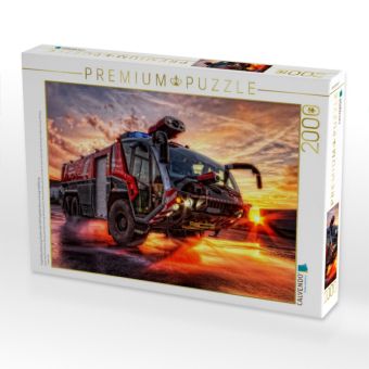 Produktbild: Flugfeldl&ouml;schfahrzeug Panther 6x6 CA5 Flughafen Braunschweig-Wolfsburg 2000 Teile Puzzle quer
