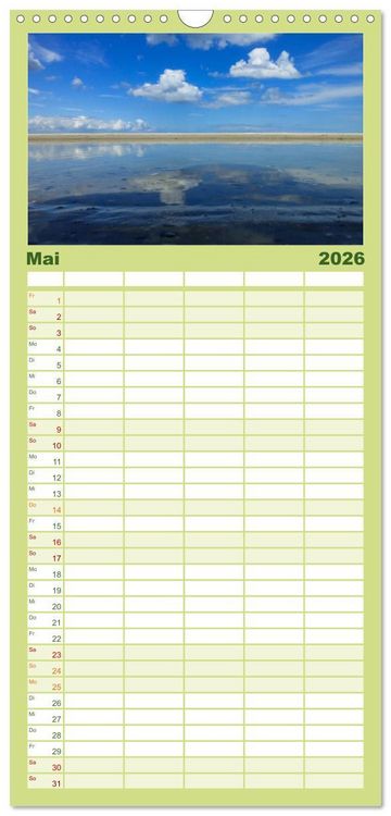 Produktbild: Familienplaner 2026 - Boltenhagen - Meer erleben mit 5 Spalten (Wandkalender, 21 x 45 cm) CALVENDO