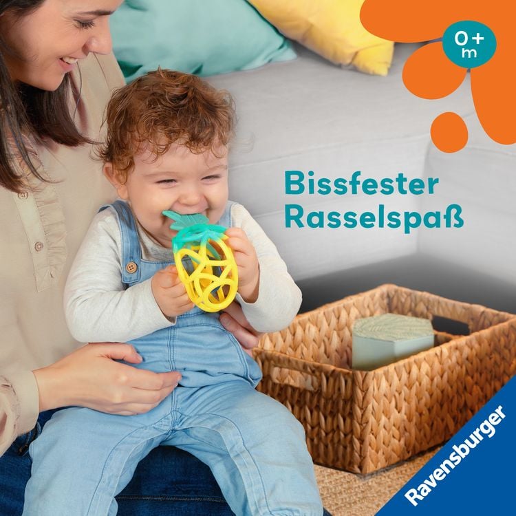 Ravensburger 4869 - play+ Rassel-Greifling: Ananas