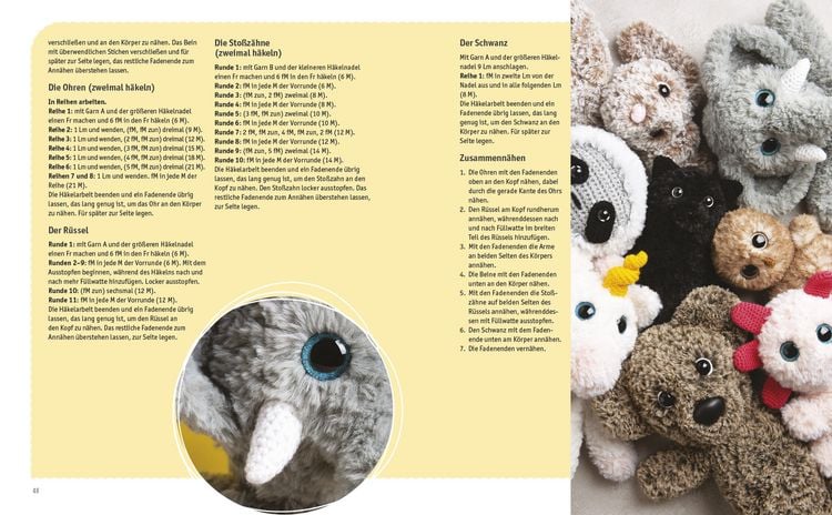 Produktbild: Flauschige Freunde. 12 geh&auml;kelte Tier-Amigurumis aus Pl&uuml;schwolle