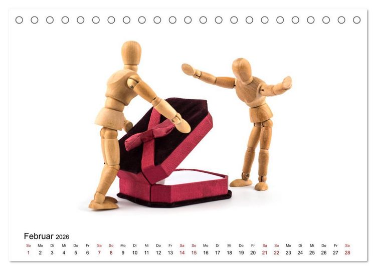 Produktbild: Und immer wieder mit Liebe (Tischkalender 2026 DIN A5 quer), CALVENDO Monatskalender