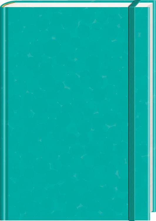 Produktbild: Anaconda Notizbuch/Notebook/Blank Book, punktiert, textiles Gummiband, gr&uuml;n, Hardcover (A5), 120g/m&sup2; Papier