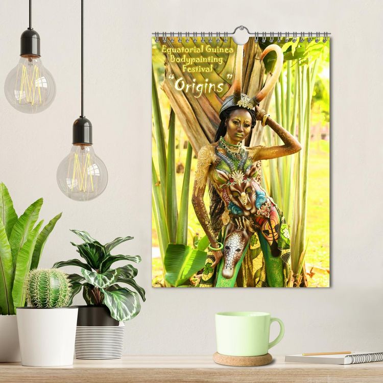 Produktbild: Equatorial Guinea Bodypainting Festival - Origins (Wall Calendar 2026 DIN A4 portrait), CALVENDO 12 Month Wall Calendar
