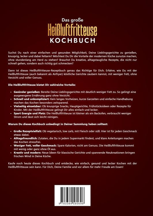 Produktbild: Das gro&szlig;e Hei&szlig;luftfritteuse Kochbuch