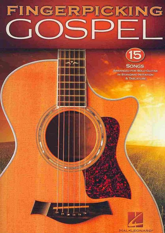 Produktbild: Fingerpicking Gospel Guitar Solo Songbook with Tab and Standard Notation 15 Gospel Favorites for Intermediate-Level Guitar Sacred Christian Fingerstyle Arrangements for Practice and Performance
