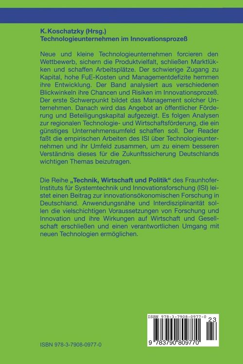 Produktbild: Technologieunternehmen im Innovationsproze&szlig;
