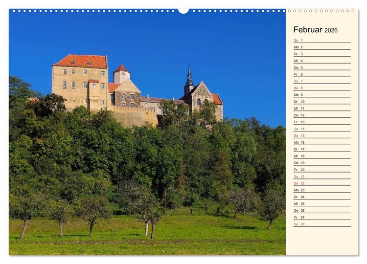 Produktbild: Saale-Unstrut - Region aus Wein und Stein (hochwertiger Premium Wandkalender 2026 DIN A2 quer), Kunstdruck in Hochglanz