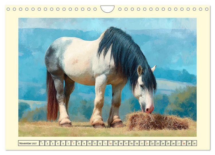 Produktbild: Starke Pferde. Imposante Kaltbl&uuml;ter auf dem Farmland (Wandkalender 2027 DIN A4 quer), CALVENDO Monatskalender