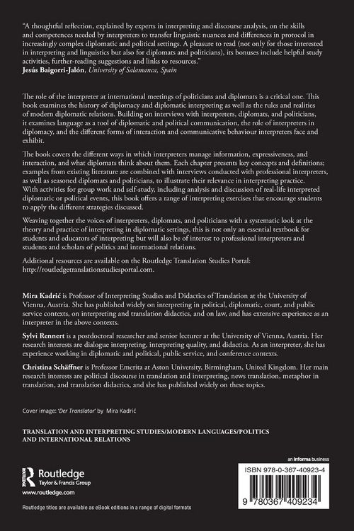 Produktbild: Diplomatic and Political Interpreting Explained
