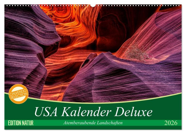 Produktbild: USA Kalender Deluxe (Wandkalender 2026 DIN A2 quer), CALVENDO Monatskalender