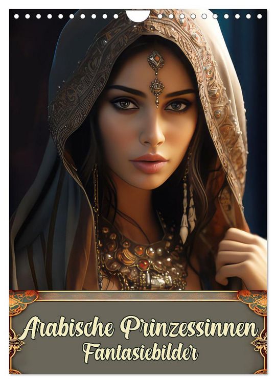 Produktbild: Arabische Prinzessinnen Fantasiebilder (Wandkalender 2026 DIN A4 hoch), CALVENDO Monatskalender