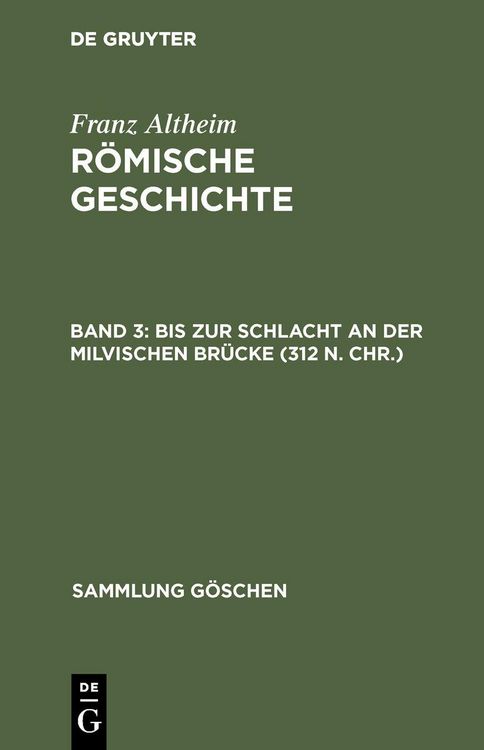 Produktbild: Bis zur Schlacht an der Milvischen Br&uuml;cke (312 n. Chr.)