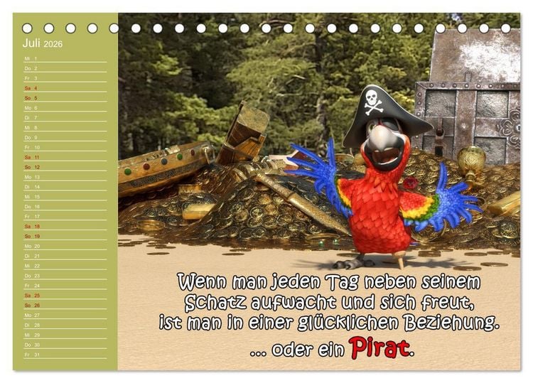 Produktbild: Tierische Toons (Tischkalender 2026 DIN A5 quer), CALVENDO Monatskalender