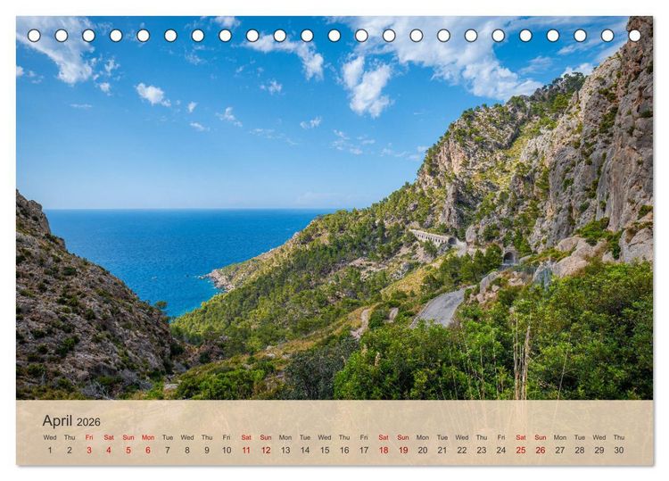 Produktbild: Mallorca - Pearl of the Mediterranean Sea (Desk Calendar 2026 DIN A5 landscape), CALVENDO 12 Month DeskCalendar