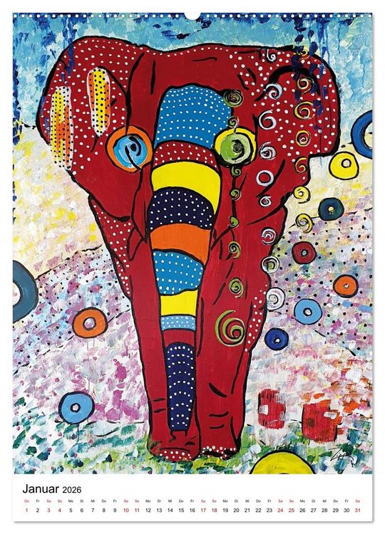 Produktbild: Pop Art Animals - Atelier Zippo (Wandkalender 2026 DIN A2 hoch), CALVENDO Monatskalender