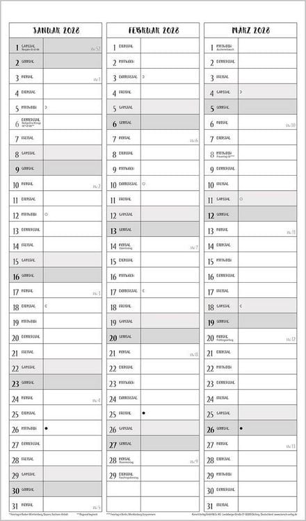 Produktbild: Visual Words Familienplaner 2027