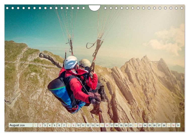 Produktbild: Paragliding - Mut zum Abenteuer (Wandkalender 2026 DIN A4 quer), CALVENDO Monatskalender
