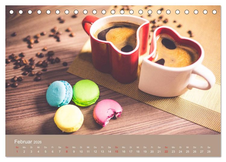 Produktbild: I Love Coffee - Dein Kaffeekalender f&uuml;r Geniesser des schwarzen Goldes (Tischkalender 2026 DIN A5 quer), CALVENDO Monatskalender