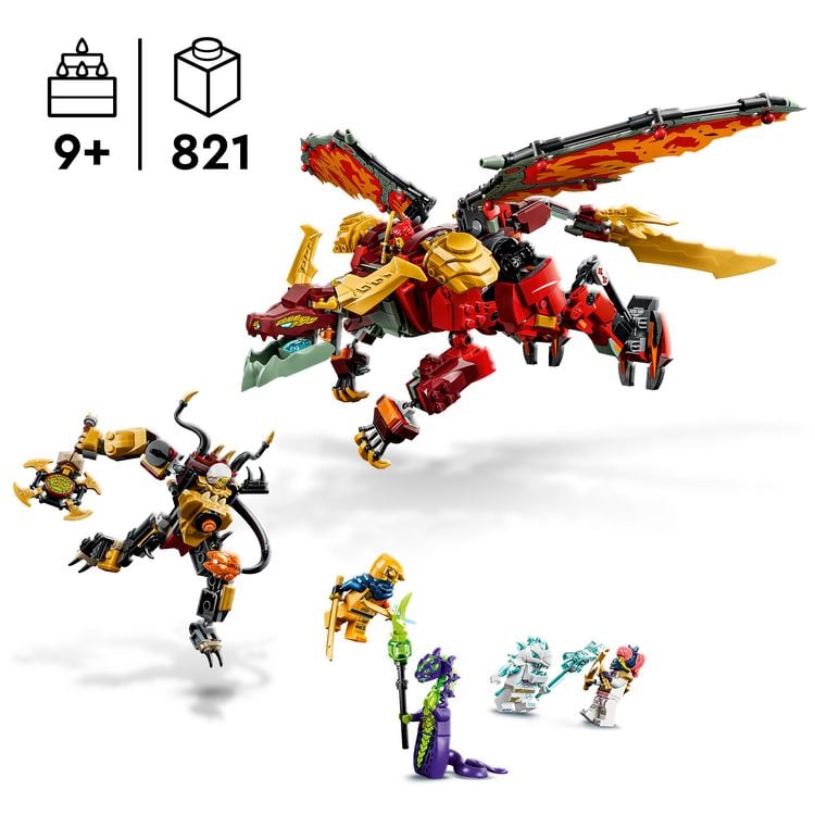 Produktbild: LEGO NINJAGO 71868 Wyldfyres Drachenmech, Actionfigur, Bauspielzeug f&uuml;r Kinder