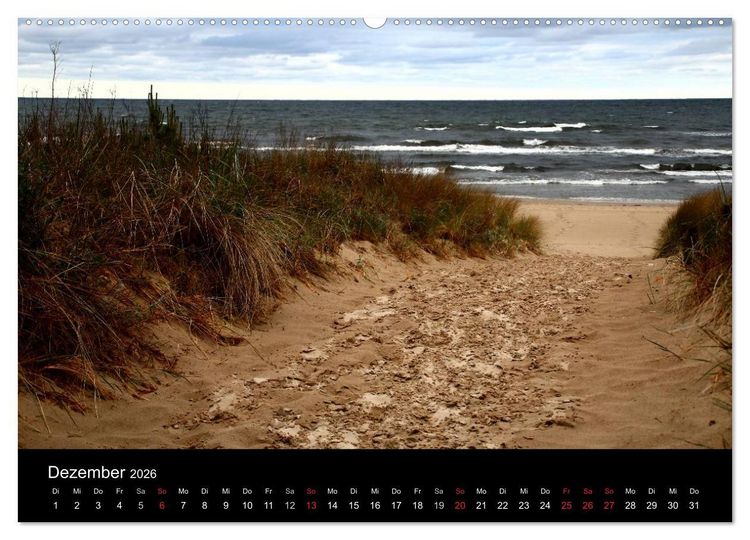 Produktbild: Usedom 2026 (Wandkalender 2026 DIN A2 quer), CALVENDO Monatskalender