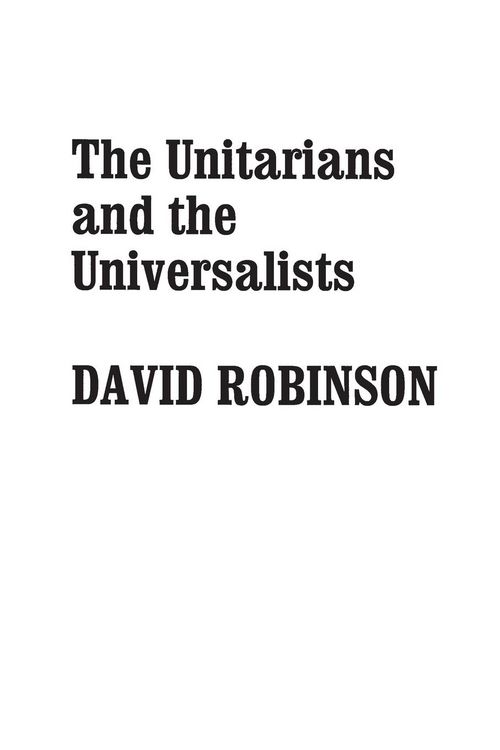 Produktbild: The Unitarians and Universalists