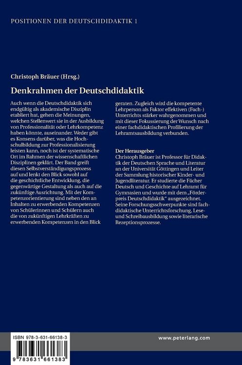Produktbild: Denkrahmen der Deutschdidaktik