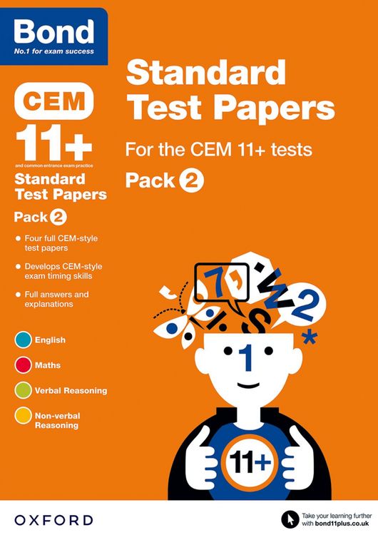 Produktbild: CEM: Bond 11+ Standard Test Papers: Ready for the 2025 Cambridge Select Insight exam