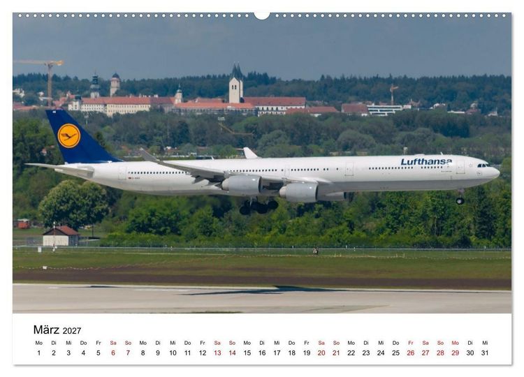 Produktbild: Airbus A340 Der fliegende Bleistift (hochwertiger Premium Wandkalender 2027 DIN A2 quer), Kunstdruck in Hochglanz