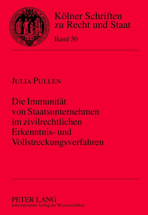 Produktbild: Die Immunitaet von Staatsunternehmen im zivilrechtlichen Erkenntnis- und Vollstreckungsverfahren