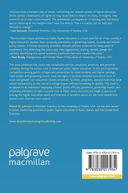 Produktbild: The Uncertain Future of American Public Higher Education