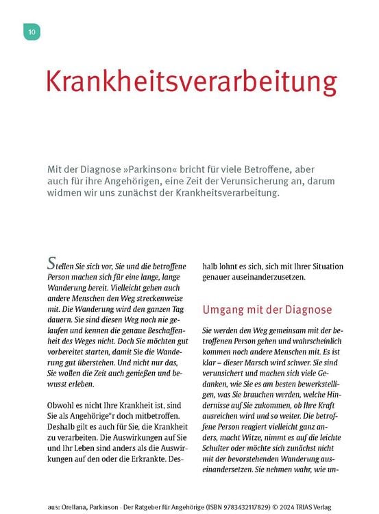 Produktbild: Parkinson. Der Ratgeber f&uuml;r Angeh&ouml;rige