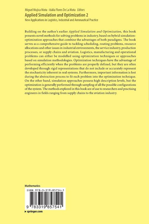 Produktbild: Applied Simulation and Optimization 2