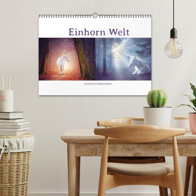 Produktbild: Einhorn Welt - vertr&auml;umte Einhornbilder (Wandkalender 2026 DIN A3 quer), CALVENDO Monatskalender