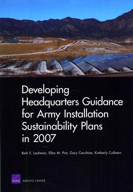 Produktbild: Developing Headquarters Guidance for Army Installation Sustainability Plans in 2007