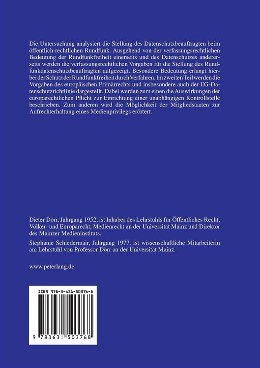 Produktbild: Rundfunk und Datenschutz