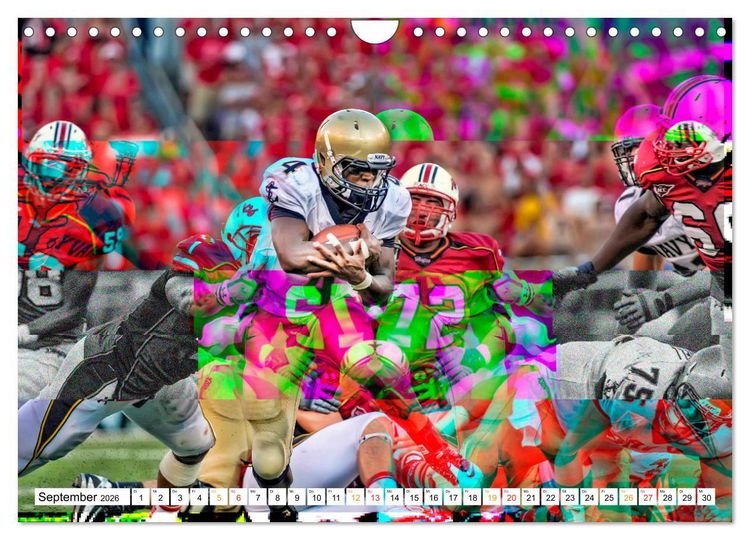 Produktbild: American Football - Power (Wandkalender 2026 DIN A4 quer), CALVENDO Monatskalender