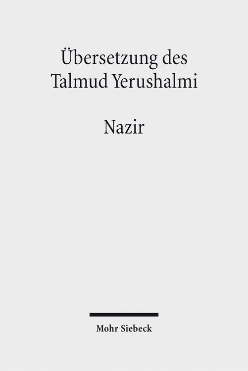 Produktbild: &Uuml;bersetzung des Talmud Yerushalmi