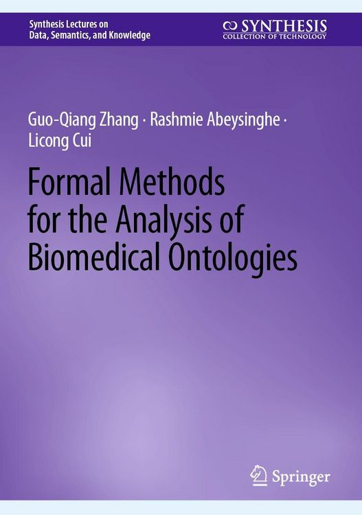 Produktbild: Formal Methods for the Analysis of Biomedical Ontologies