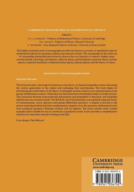 Produktbild: Introduction to Classical Integrable Systems