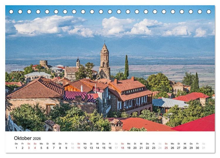 Produktbild: Eine Reise durch Georgien (Tischkalender 2026 DIN A5 quer), CALVENDO Monatskalender
