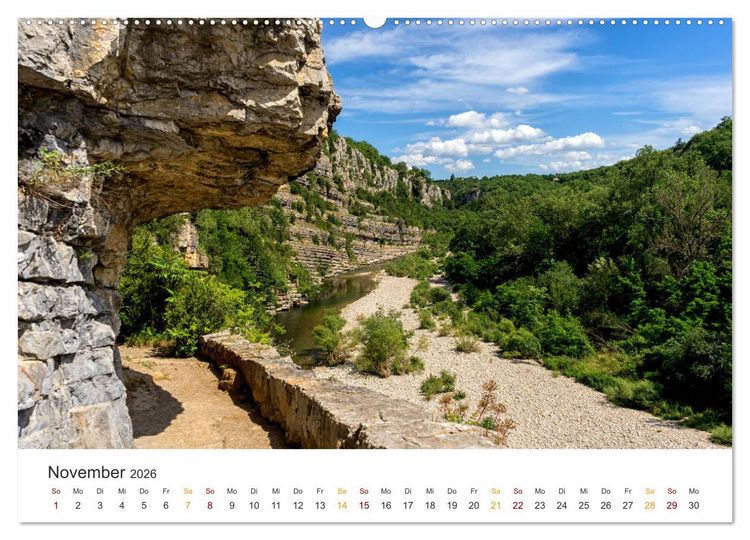 Produktbild: Im S&uuml;den Frankreichs - Ard&egrave;che, La Baume und Sevennen (Wandkalender 2026 DIN A2 quer), CALVENDO Monatskalender