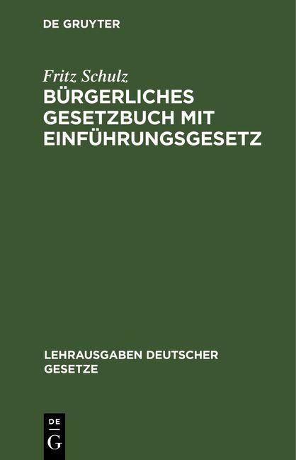 Produktbild: B&uuml;rgerliches Gesetzbuch mit Einf&uuml;hrungsgesetz