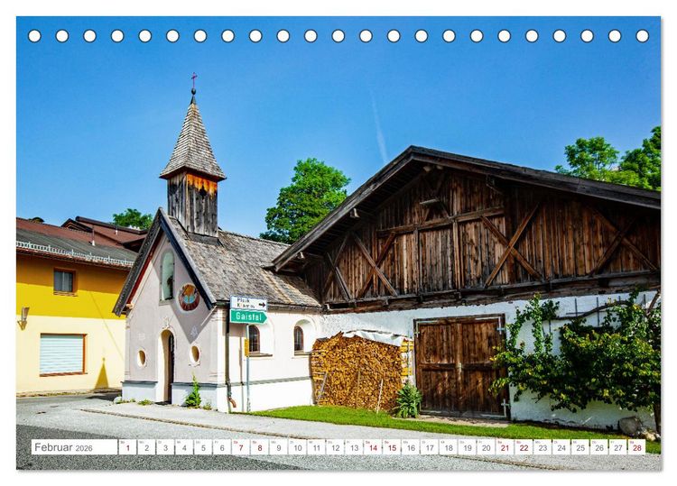 Produktbild: Kapellen im Tiroler Leutaschtal (Tischkalender 2026 DIN A5 quer), CALVENDO Monatskalender