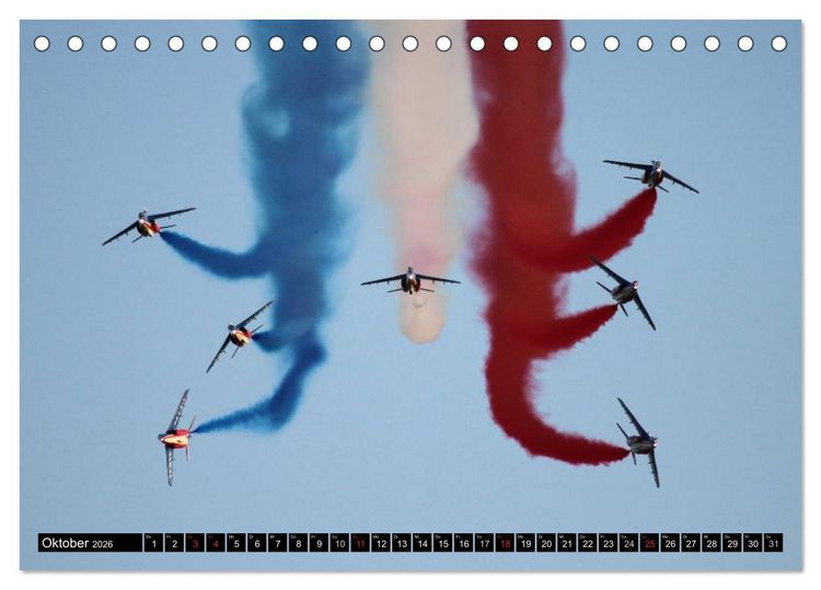 Produktbild: Augenblicke in der Luft: Patrouille de France (Tischkalender 2026 DIN A5 quer), CALVENDO Monatskalender